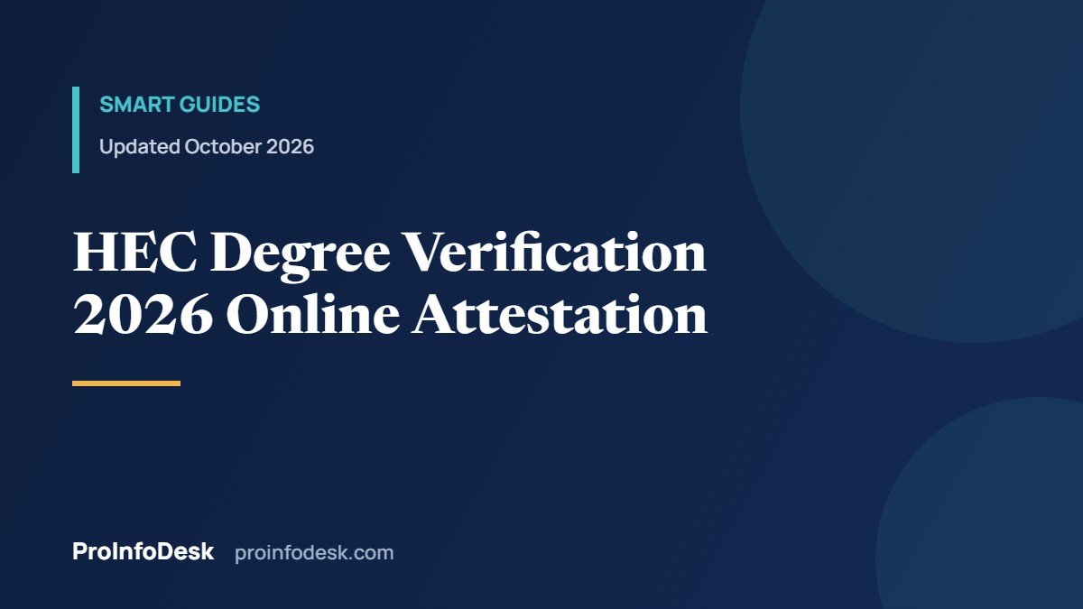 HEC Degree Verification 2026: Online Attestation, Fee and Steps