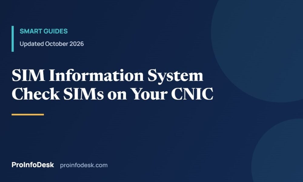 SIM Information System 2026: Check SIM Number and SIMs on Your CNIC