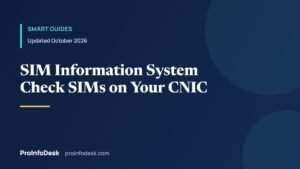 SIM Information System 2026: Check SIM Number and SIMs on Your CNIC
