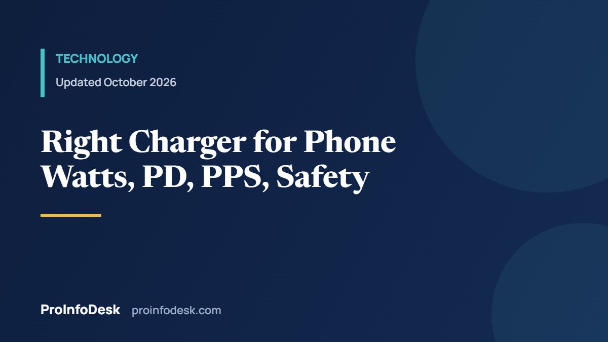How to Choose the Right Phone Charger (USB-C PD, Watts, Safety)