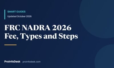 FRC NADRA 2026: Family Registration Certificate Fee, Types and Steps