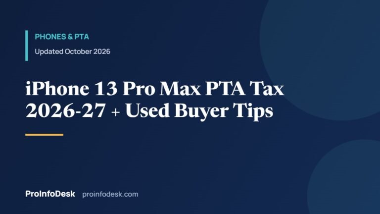 iPhone 13 and 13 Pro Max PTA Tax 2026–27