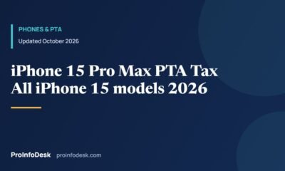 iPhone 15 Pro Max PTA Tax in Pakistan 2026: All iPhone 15 Models