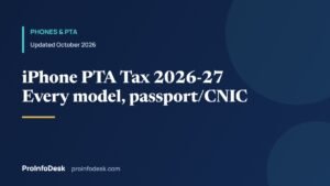 iPhone PTA Tax in Pakistan 2026–27: Every Model, Passport vs CNIC