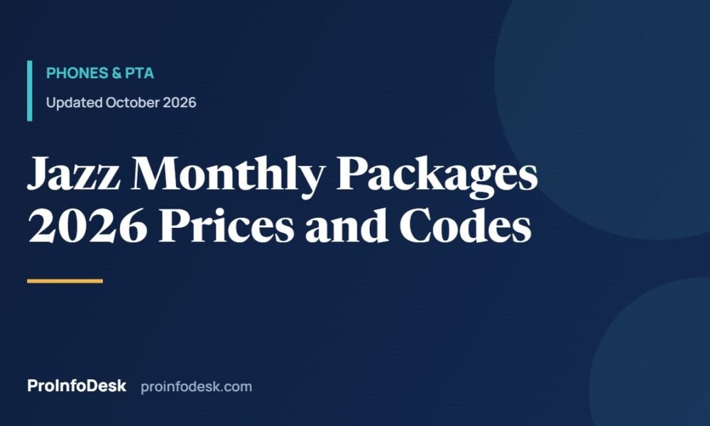 Jazz Monthly Packages 2026: Call, Internet and WhatsApp Bundles