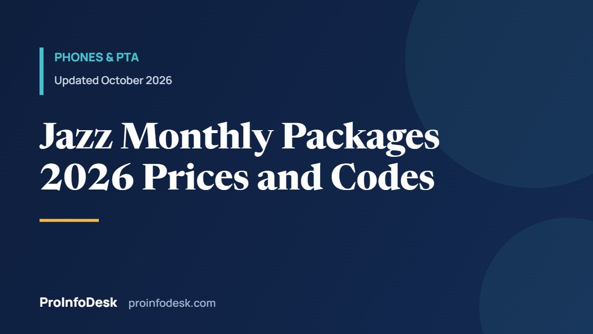 Jazz Monthly Packages 2026: Call, Internet and WhatsApp Bundles
