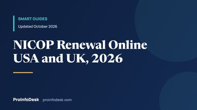 NICOP Renewal Online From the USA or UK (2026 Guide)