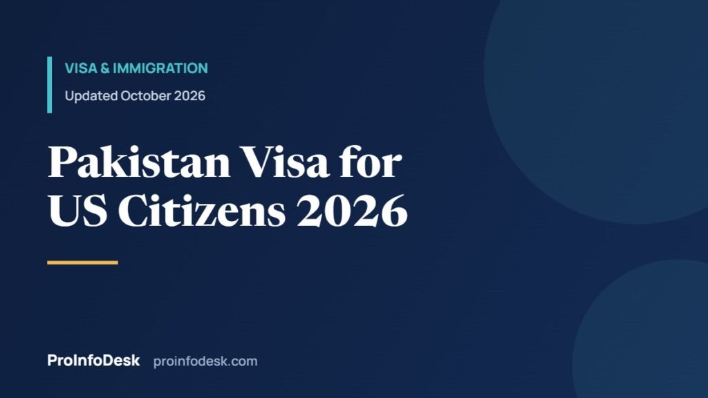 Pakistan Visa for US Citizens 2026: Online Application, Fee and Time
