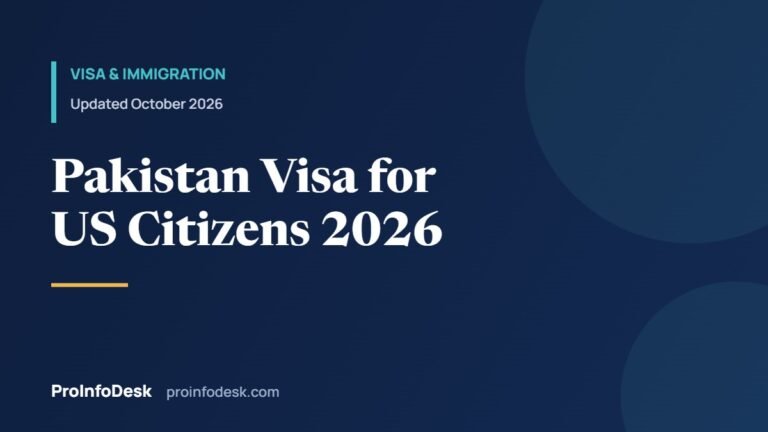 Pakistan Visa for US Citizens 2026: Online Application, Fee and Time