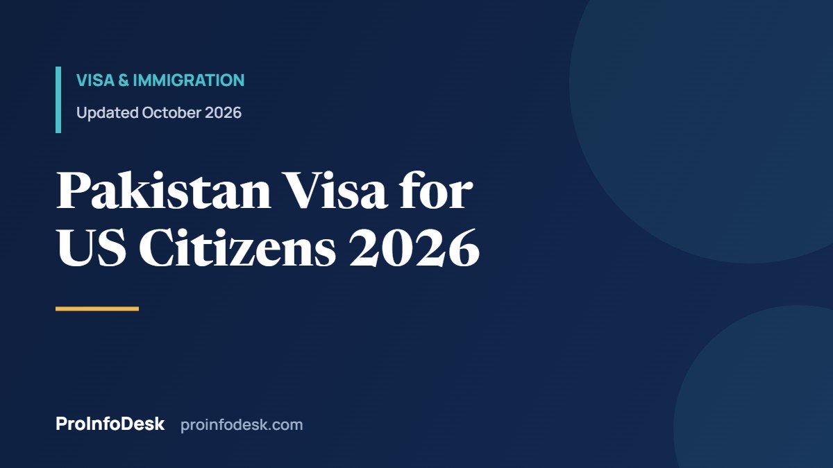 Pakistan Visa for US Citizens 2026: Online Application, Fee and Time