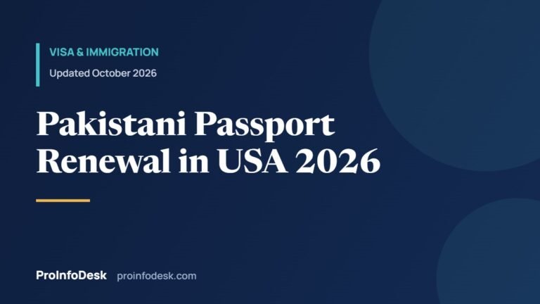 How to Renew a Pakistani Passport in the USA (Online, 2026)