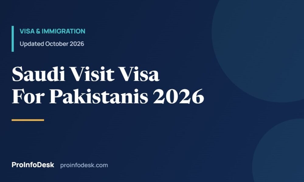 Saudi Visit Visa for Pakistanis 2026: Tourist, Family and Umrah