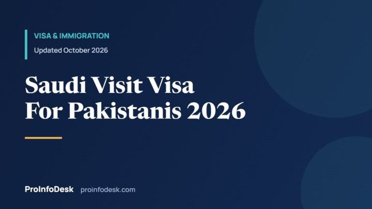 Saudi Visit Visa for Pakistanis 2026: Tourist, Family and Umrah