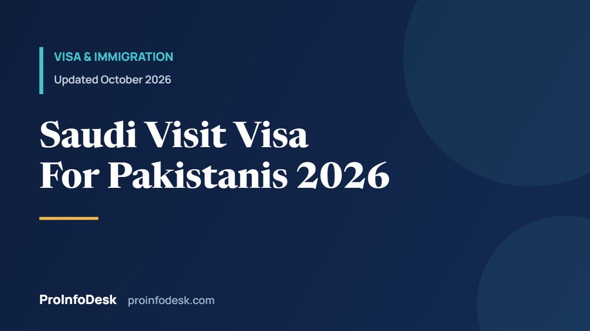Saudi Visit Visa for Pakistanis 2026: Tourist, Family and Umrah