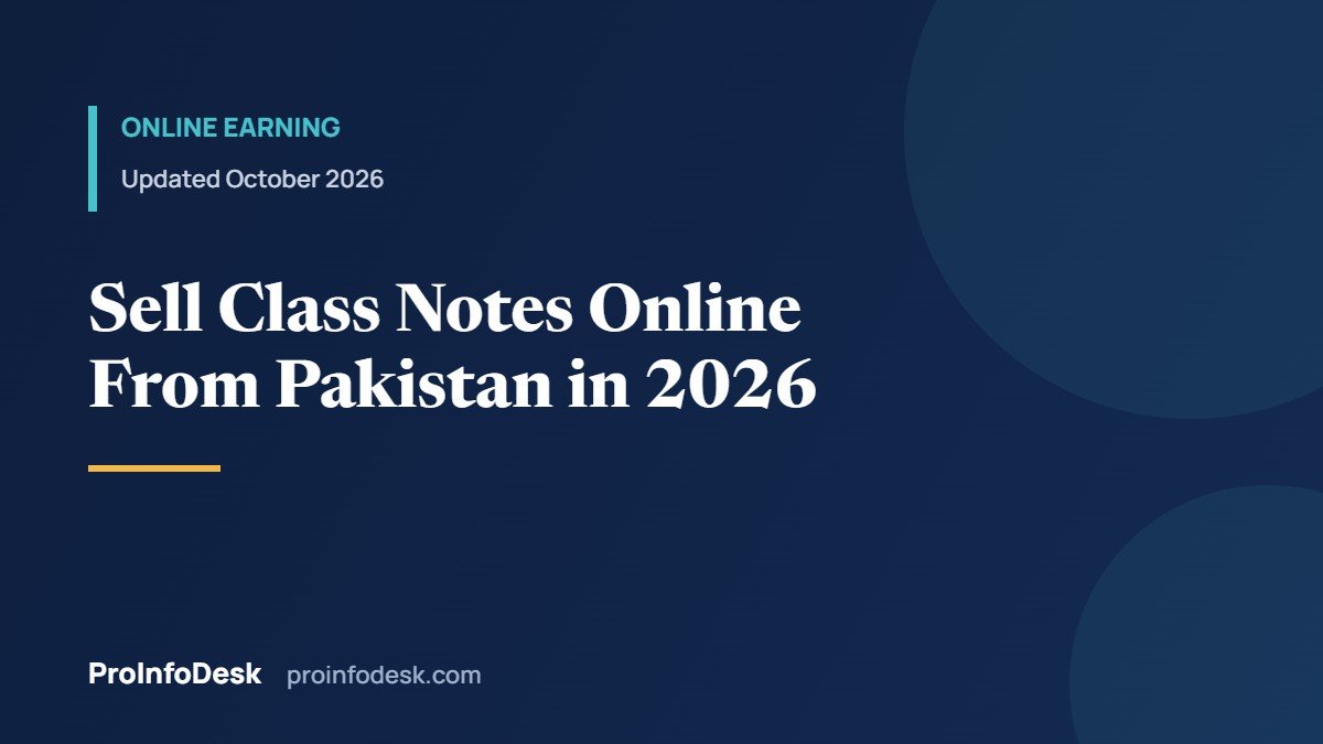 How to Sell Your Class Notes Online From Pakistan (2026)