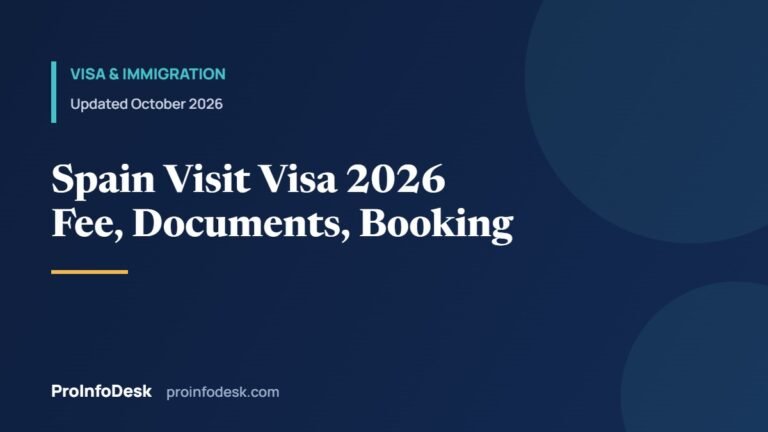 Spain Visit Visa From Pakistan 2026: Documents, Fee and Appointment